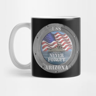 USS Arizona Never Forget Mug